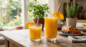 Why Vitamin C Is Paired with Iron: The Chemistry, and What a Trial Found 2 A small and a considerably larger glass of orange juice side by side